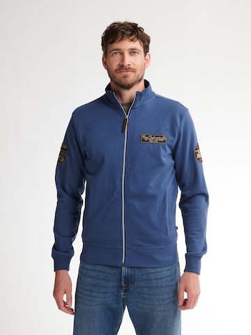 Petrol Industries Sweatjacke 'Kenosha' in Blau: Vorderseite