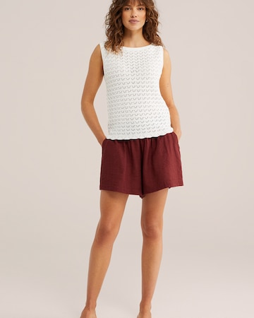 WE Fashion Вязаный топ в Бежевый