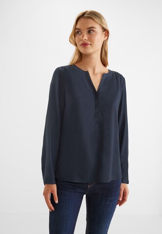 STREET ONE Blouse 'Bamika' in Blauw: voorkant