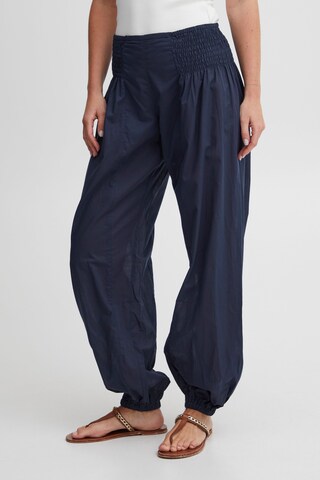 PULZ Jeans Tapered Broek 'Jill' in Blauw: voorkant