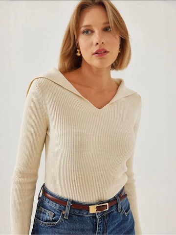 Pull-over Bianco Lucci en beige