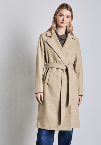STREET ONE Revers-Mantel in Beige: Vorderseite