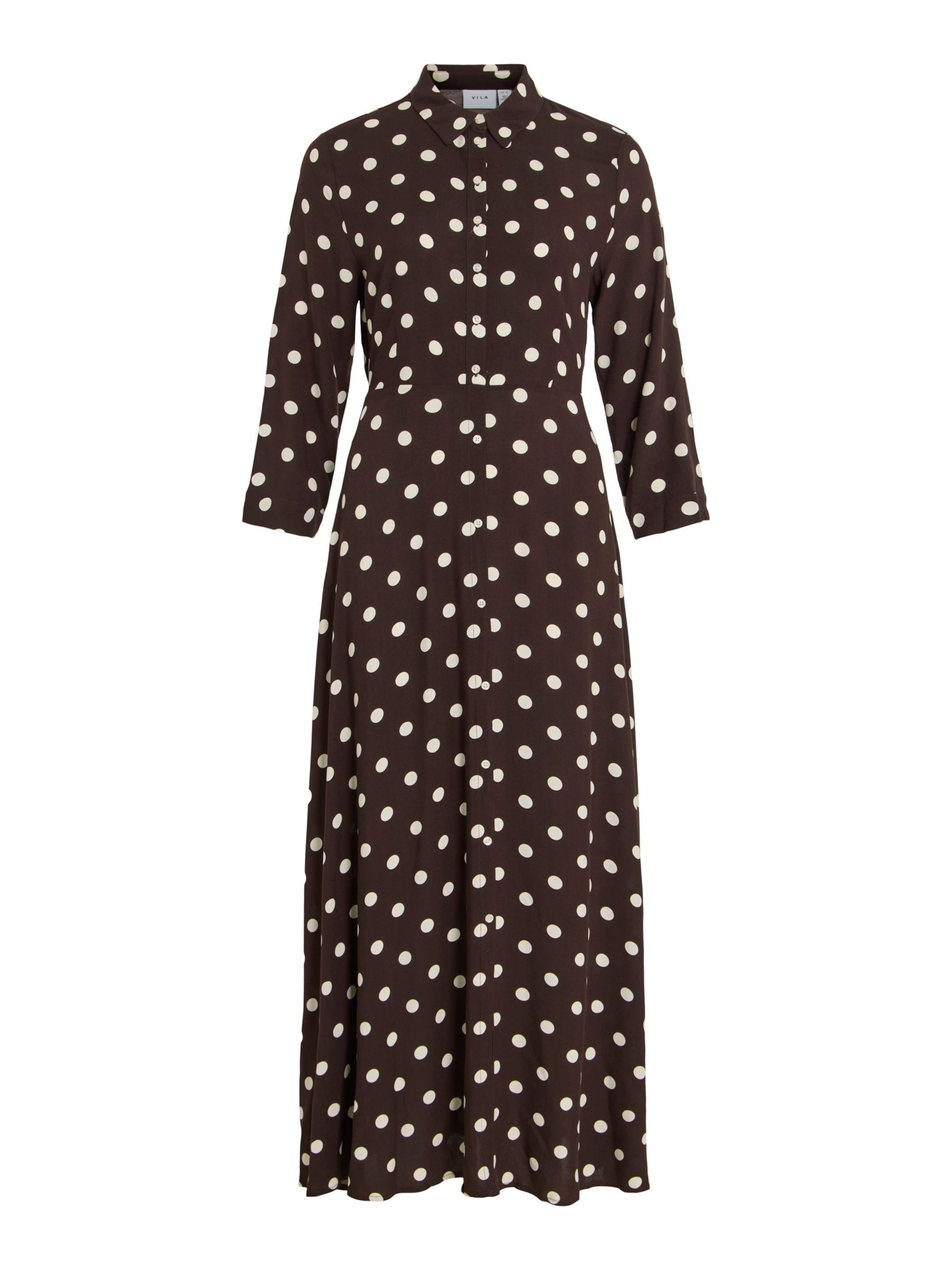 VILA - Vestido camisero 'VIAya Paya' en marrón: frente