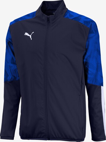 PUMA Athletic Jacket in Blue: front