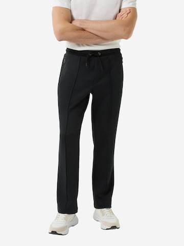 BOGNER Regular Trousers with creases 'Reed' in Black: front
