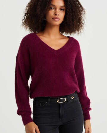 WE Fashion Пуловер в червено: отпред