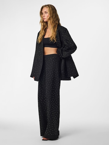 PIECES Wide leg Broek 'PCFalke' in Zwart