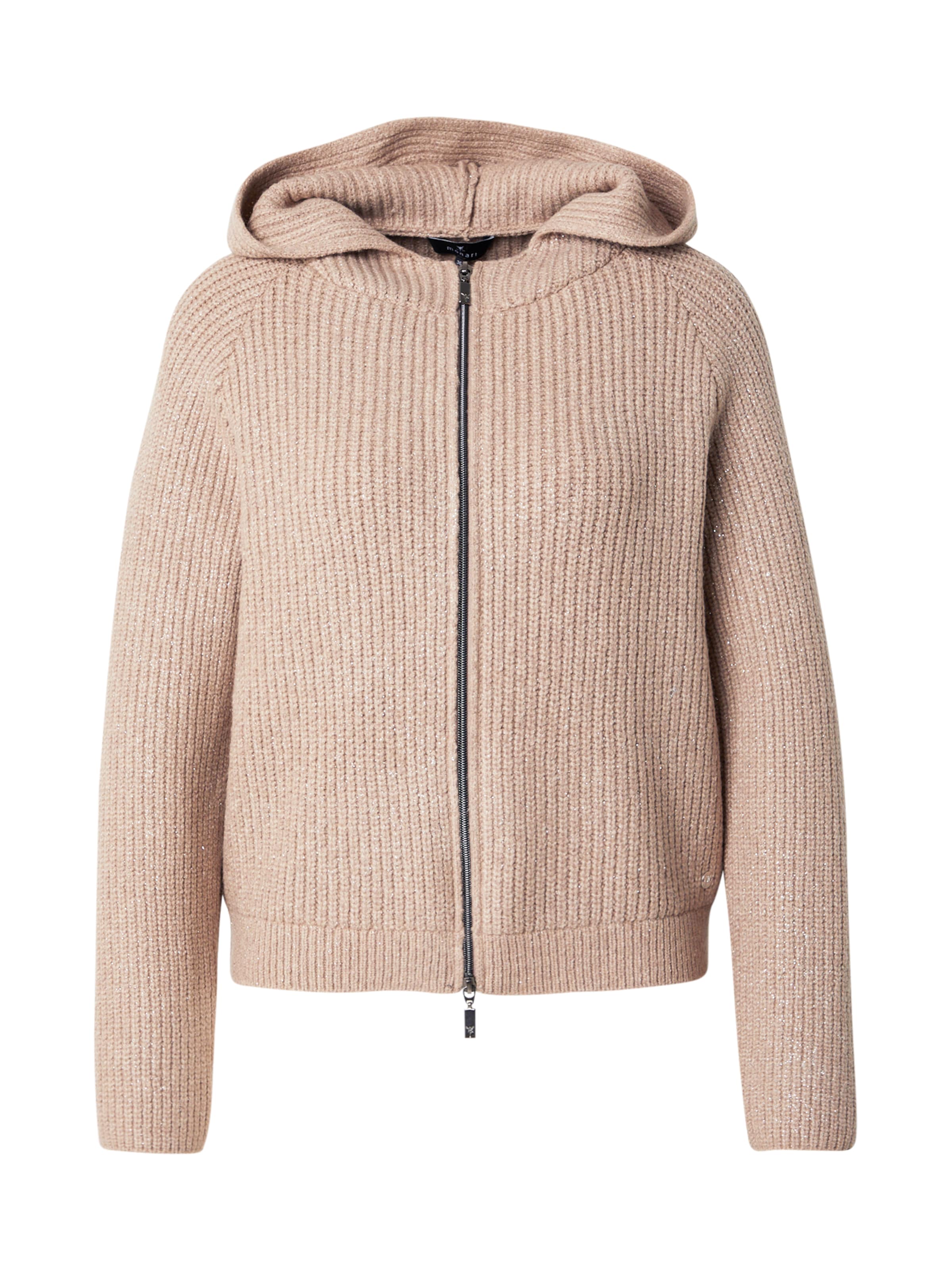 monari Πλεκτή ζακέτα σε μπεζ: μπροστά