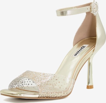 Dune LONDON Sandalen met riem 'MEGHAN' in Goud: voorkant