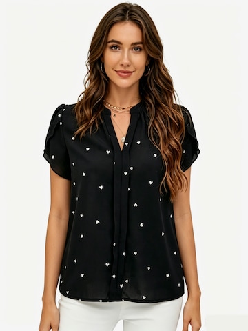 KoJooin Bluse in Schwarz: Vorderseite