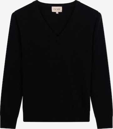 GOBI Cashmere Pullover 'Women's Timeless Cashmere V-Neck Sweater' in Schwarz: Vorderseite