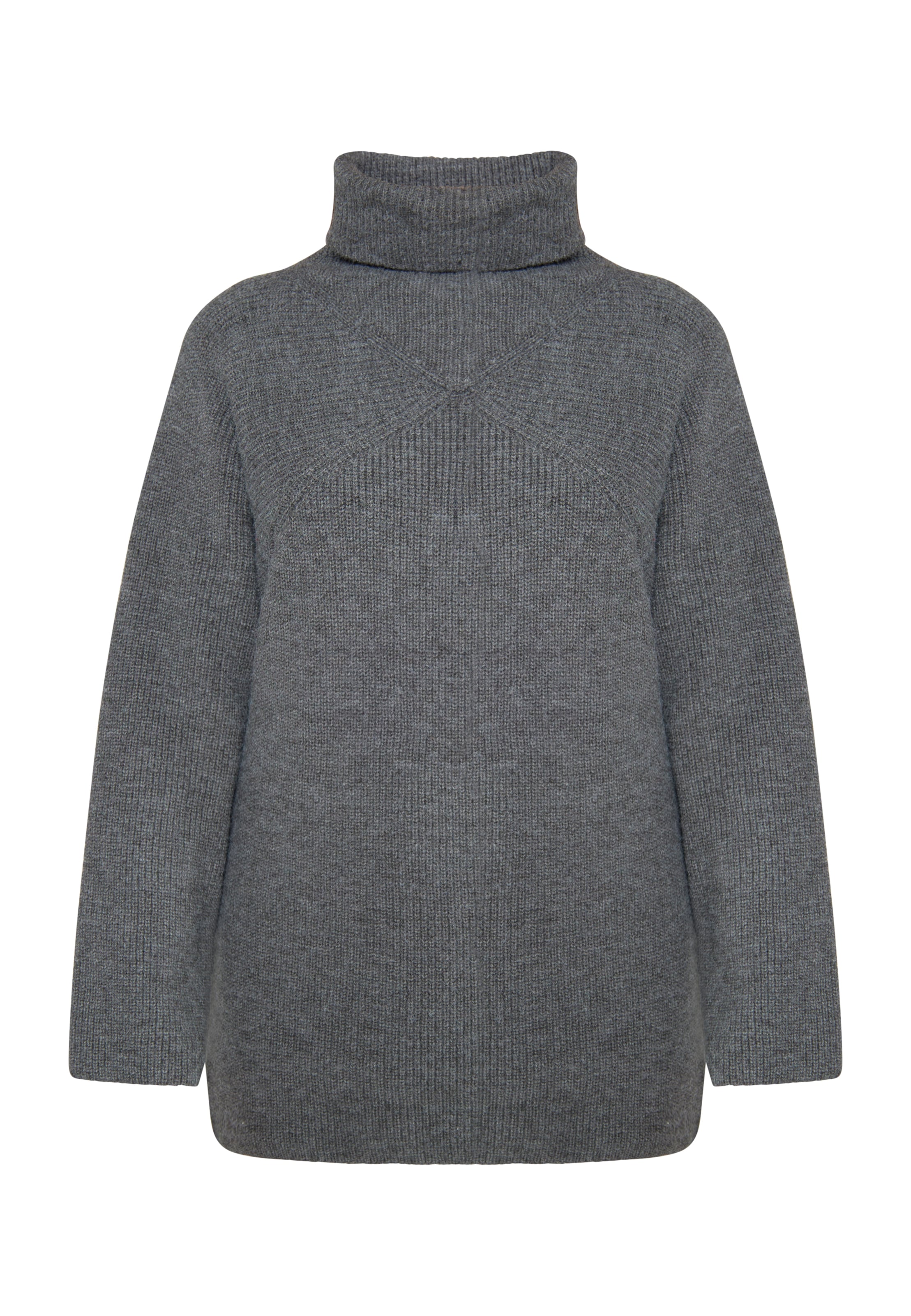 usha WHITE LABEL Sveter 'Teylon' - Sivá: predná strana