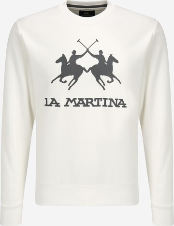 Sweat-shirt La Martina en blanc : devant