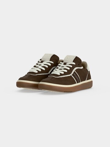 Valentino Shoes Ниски маратонки 'GLOSSY' в кафяво