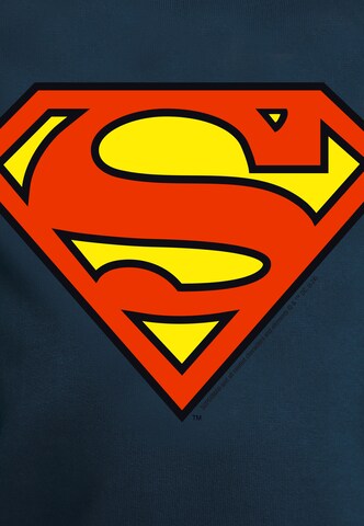 LOGOSHIRT Kapuzensweatshirt 'DC - Superman Logo Clean' in Blau