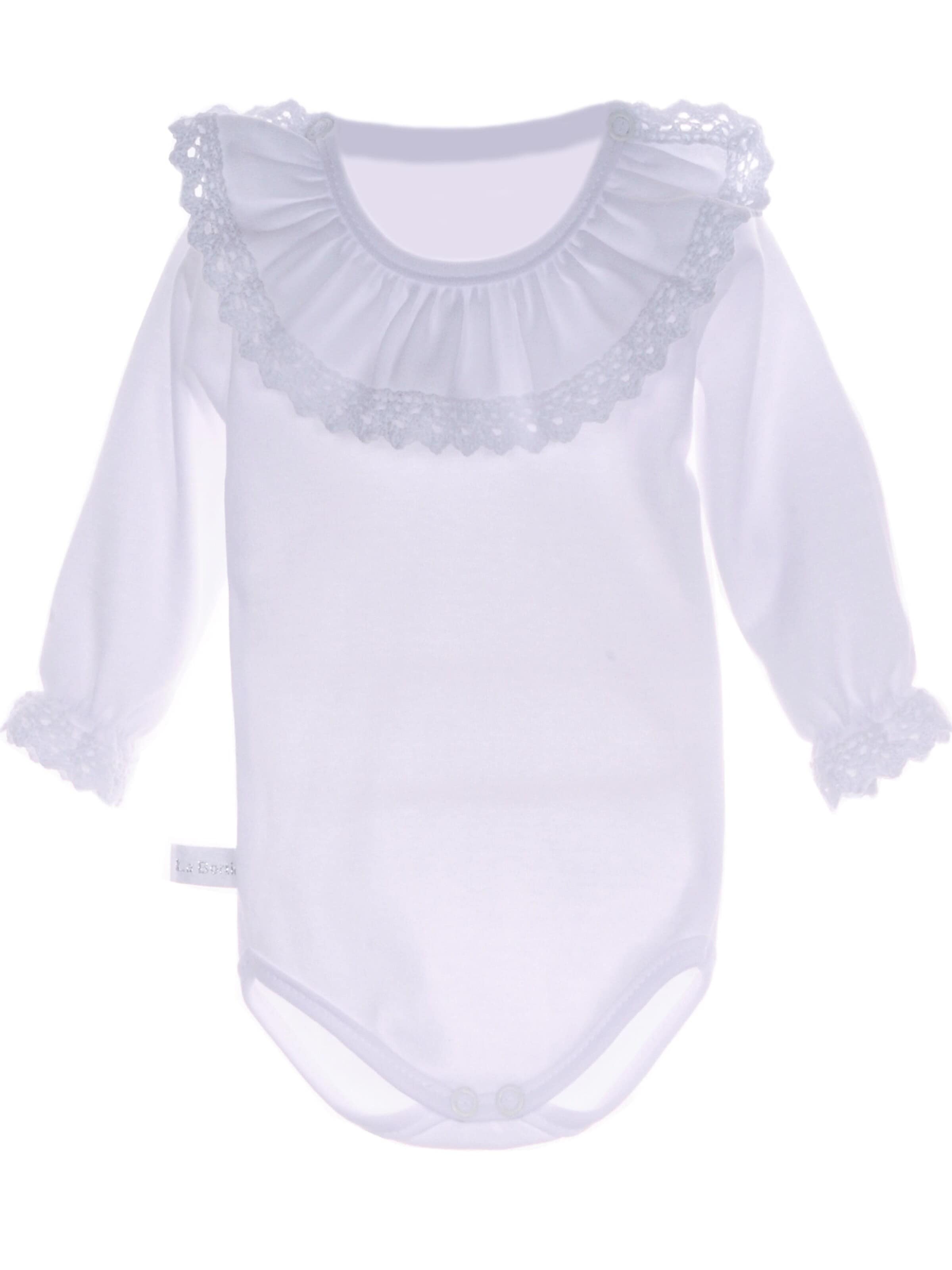 La Bortini Romper/Bodysuit in White: front