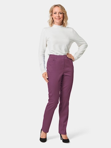 Goldner Slim fit Pants 'Louisa' in Purple