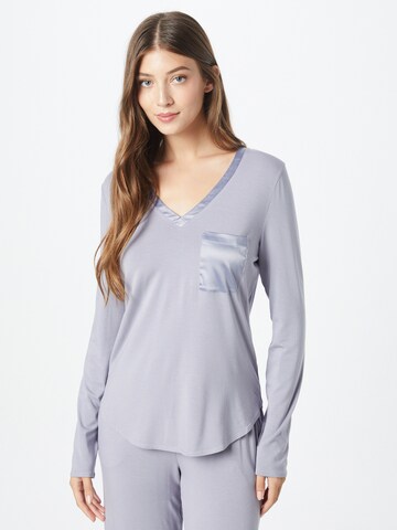 TRIUMPH Pajama shirt 'Climate Aloe' in Grey: front
