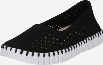 ILSE JACOBSEN Slip on -tennarit 'Tulip' värissä musta: etupuoli