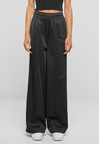 Urban Classics Wide leg Broek in Zwart: voorkant