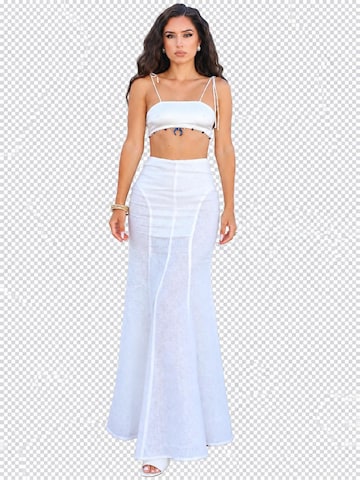 Gonna 'Cactus the Brand, Fusta maxi cu slit frontal, Negru, XS' di CACTUS THE BRAND in bianco: frontale