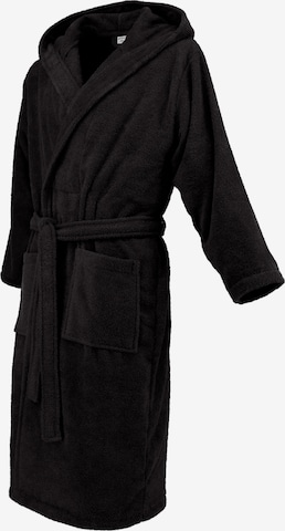 celodoro Long Bathrobe 'Home & Spa Collection' in Black: front