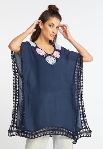 usha FESTIVAL Cape 'Rakata' in Blue: front