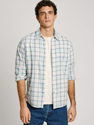 Pepe Jeans Regular Fit Hemd 'Aitor' in Blau: Vorderseite