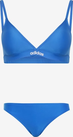 ADIDAS SPORTSWEAR Trikotni nedrčki Športne bikini 'ESS' | modra barva: sprednja stran