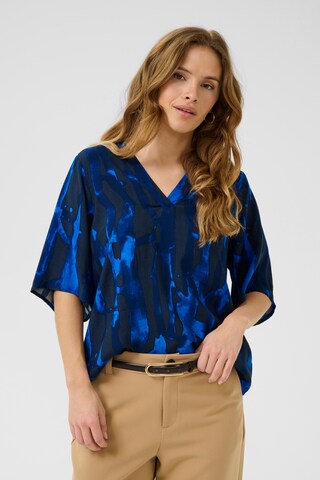 CULTURE Blouse 'Ashley Chaina' in Blauw: voorkant
