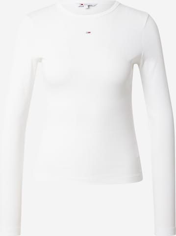 balta Tommy Jeans Marškinėliai 'ESSENTIAL': priekis