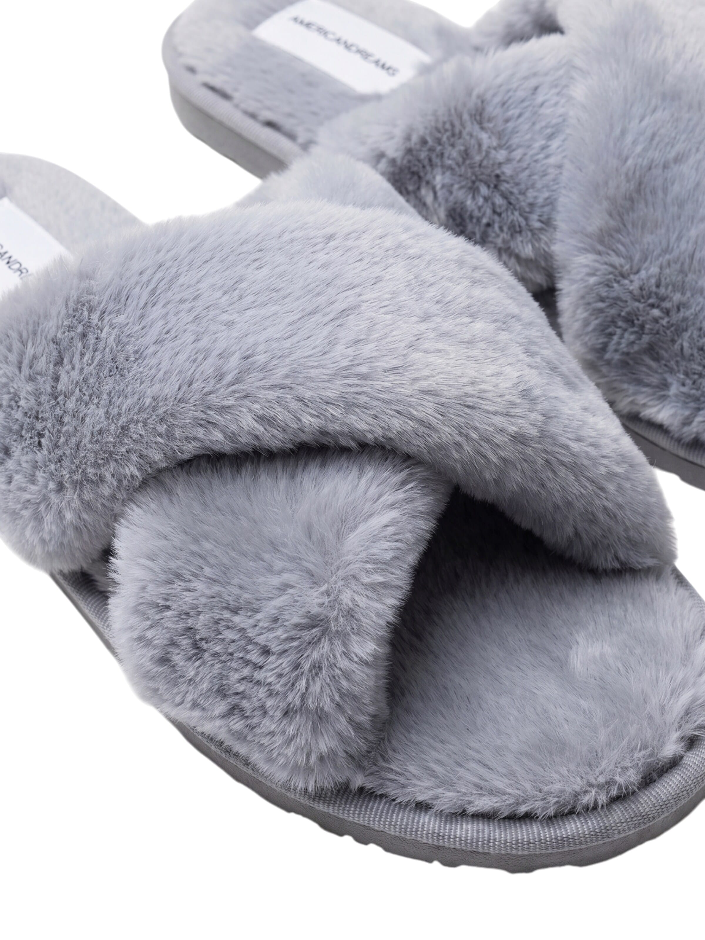 americandreams Slippers 'Lou' in Grey