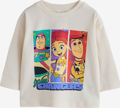 Next T-Shirt 'Toy Story Woody Jessie Buzz Lightyear' in 74 in ecru / royalblau / honig / rot, Produktansicht