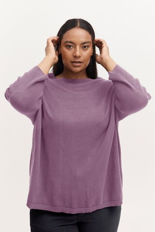 Pull-over 'BLUME' Fransa Curve en violet : devant