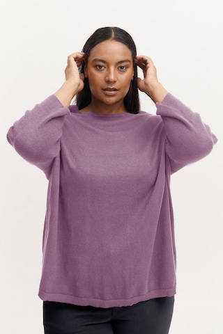 Fransa Curve Sweater 'BLUME' in Purple: front