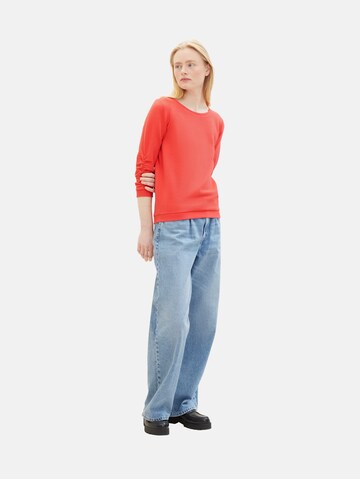 TOM TAILOR DENIM Sweatshirt in Rood