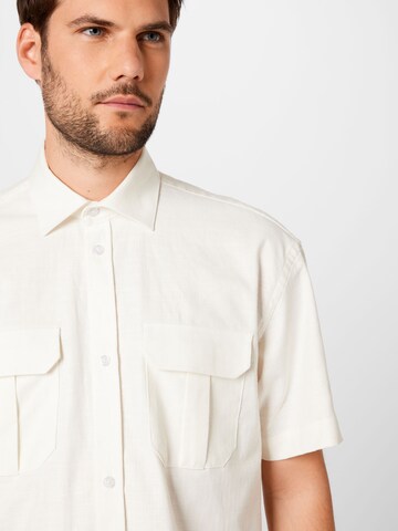 Woodbird Regular fit Button Up Shirt 'Kono Herba' in White