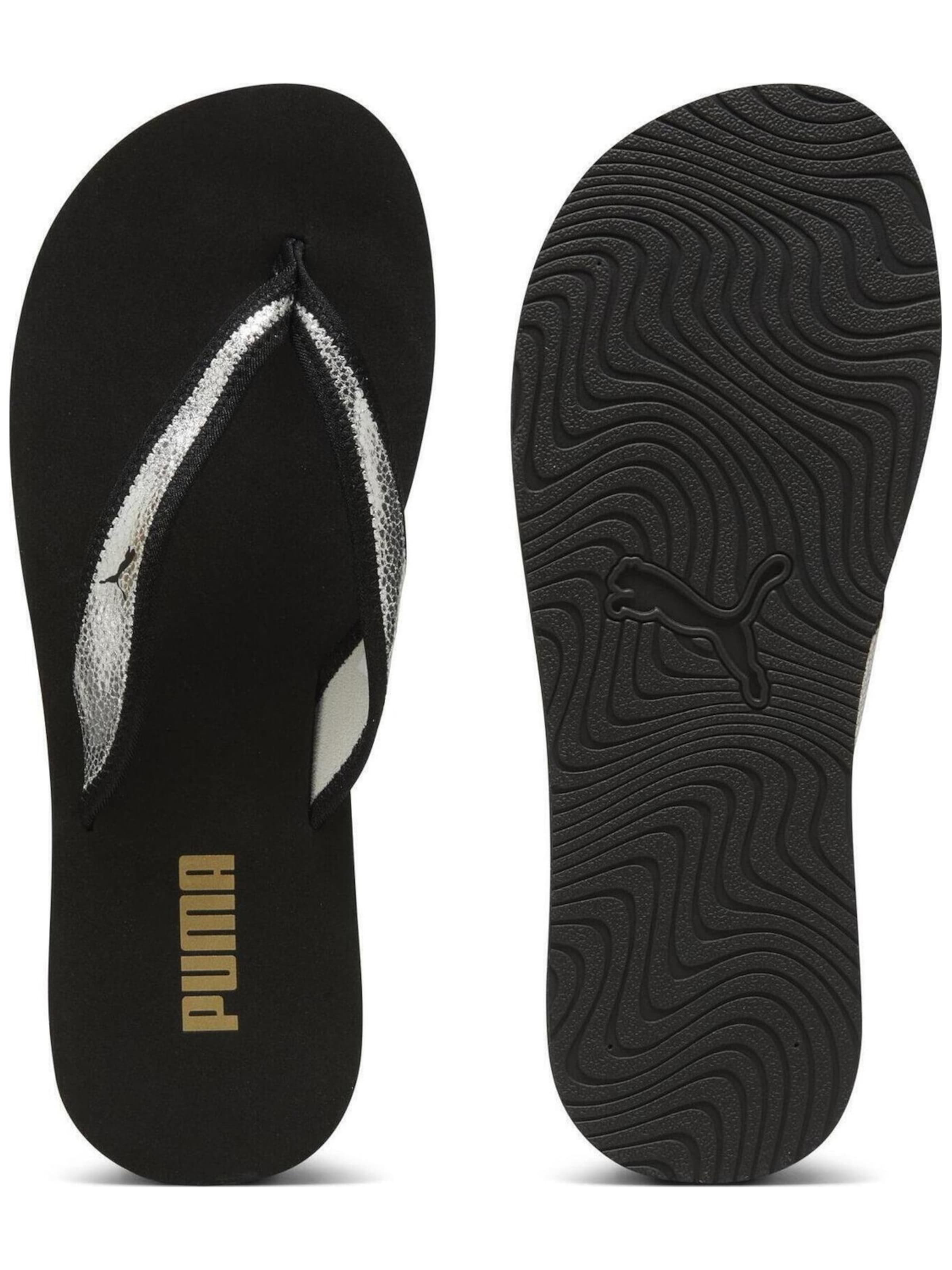 PUMA Hausschuh 'Puma Sandy Flip Metallic Shine'‌‌‌‌‌‌‌‌‌ in Schwarz