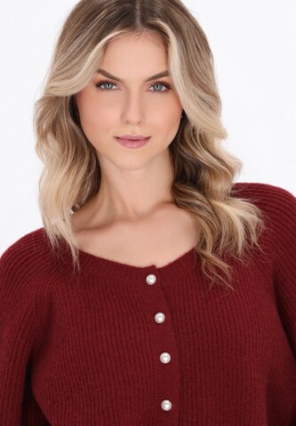 raudona DreiMaster Vintage Laisvas kardiganas 'Vintage'
