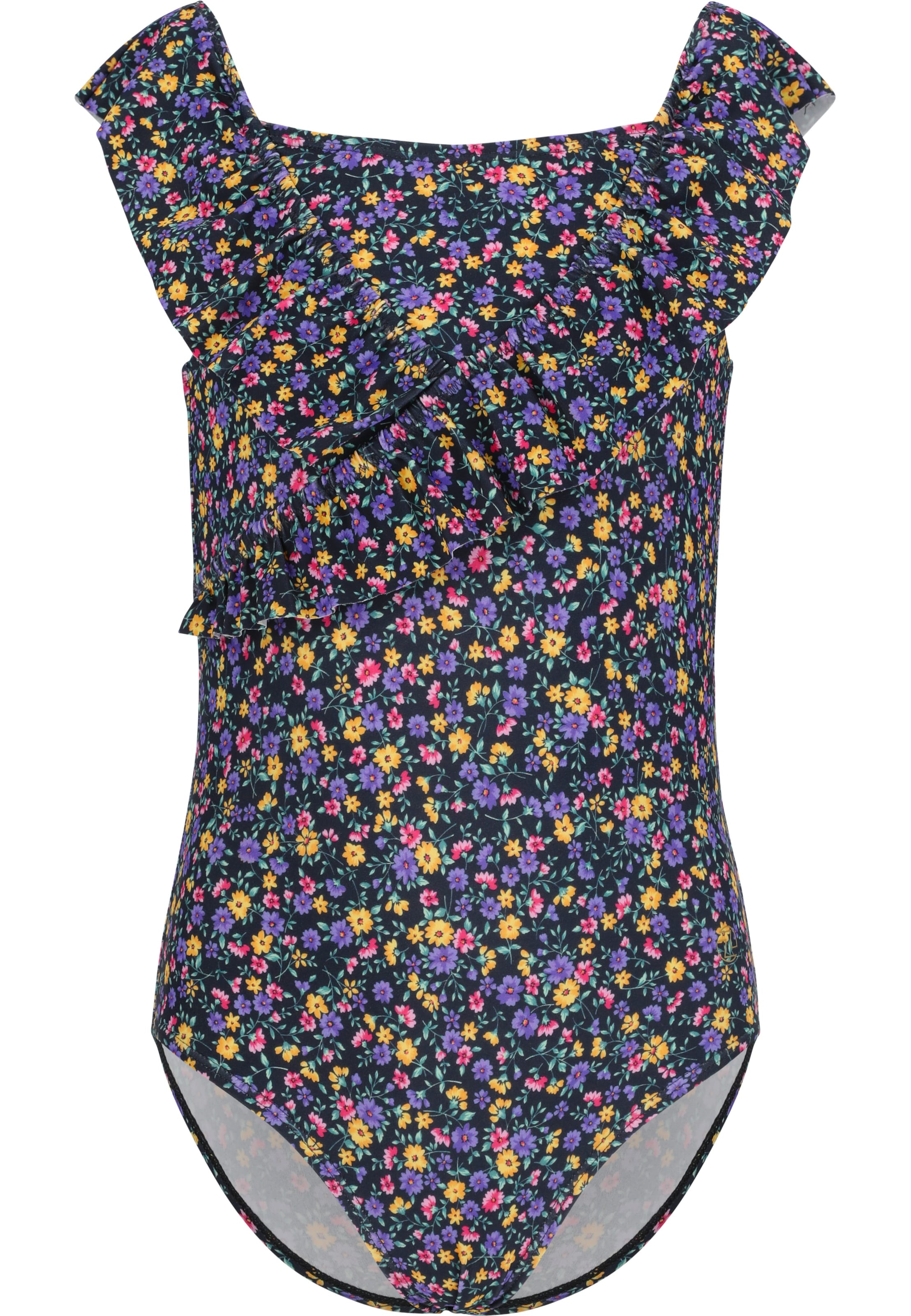 ZigZag Badeanzug 'Tropical' in Schwarz: Vorderseite