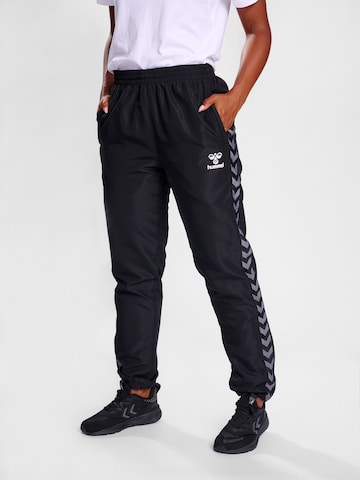 Regular Pantalon de sport 'AUTHENTIC PL' Hummel en noir : devant