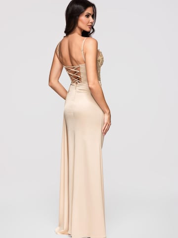 Ombre Evening dress in Beige