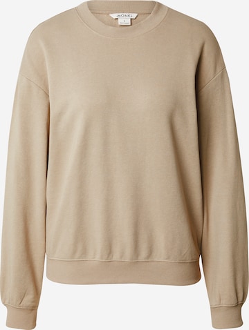 Sweat-shirt Monki en beige : devant