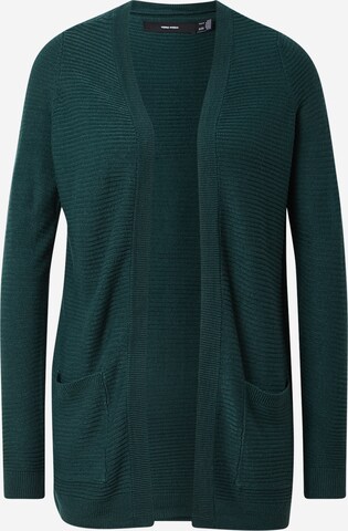 VERO MODA Knit Cardigan 'BOBBIE' in Green: front