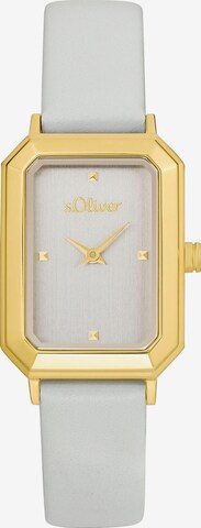 s.Oliver Analog Watch in White: front