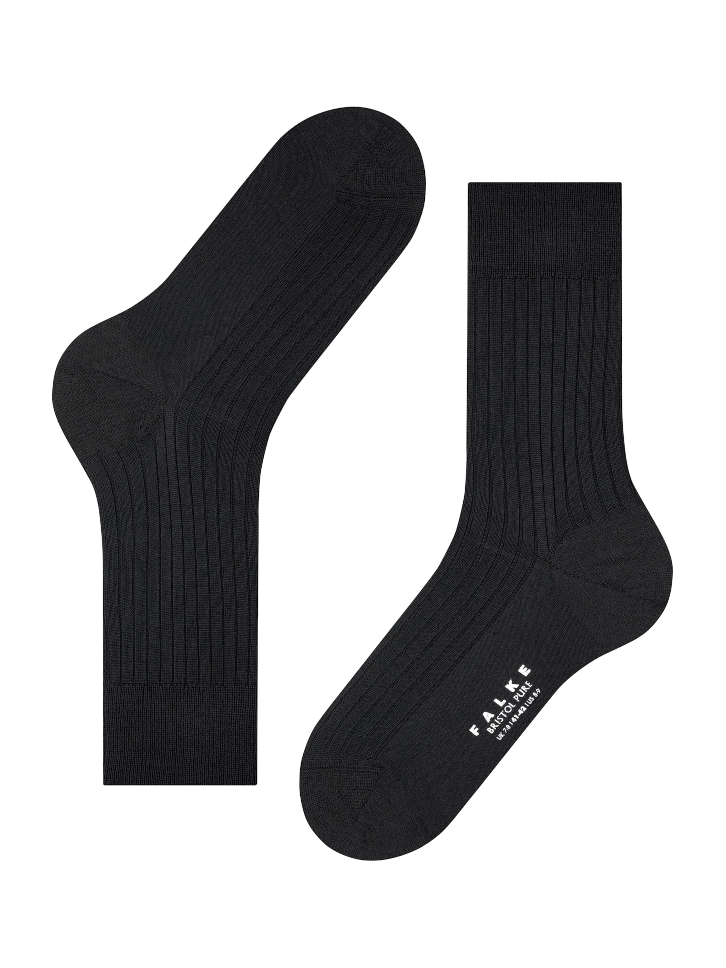 FALKE Κάλτσες 'Bristol Pure' σε μαύρο