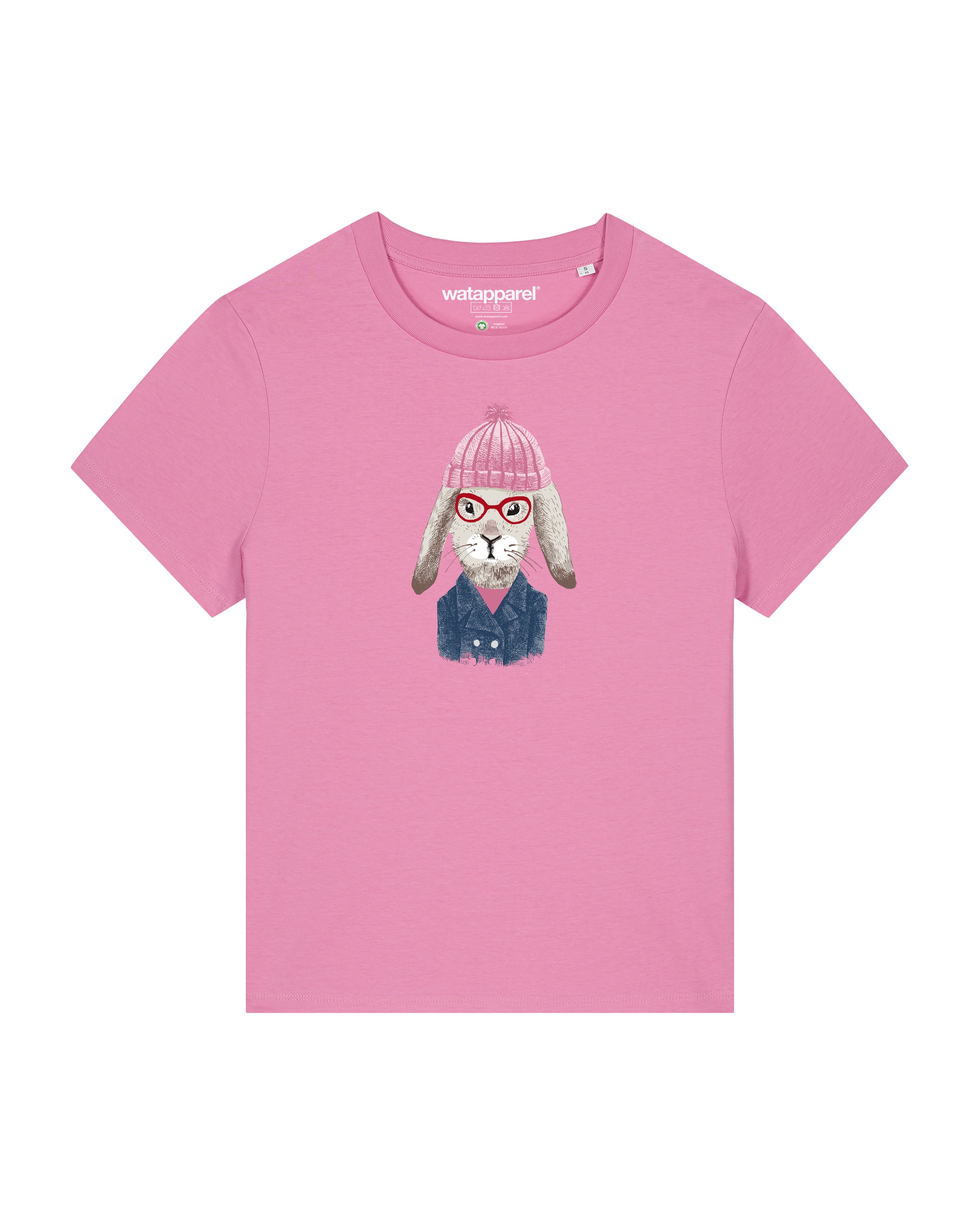 Watapparel Shirt ' Hase ' in Roze: voorkant