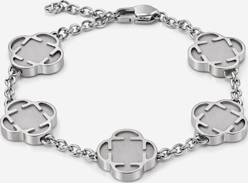 Eternal Bracelet 'Raw Clover' in Silver: front