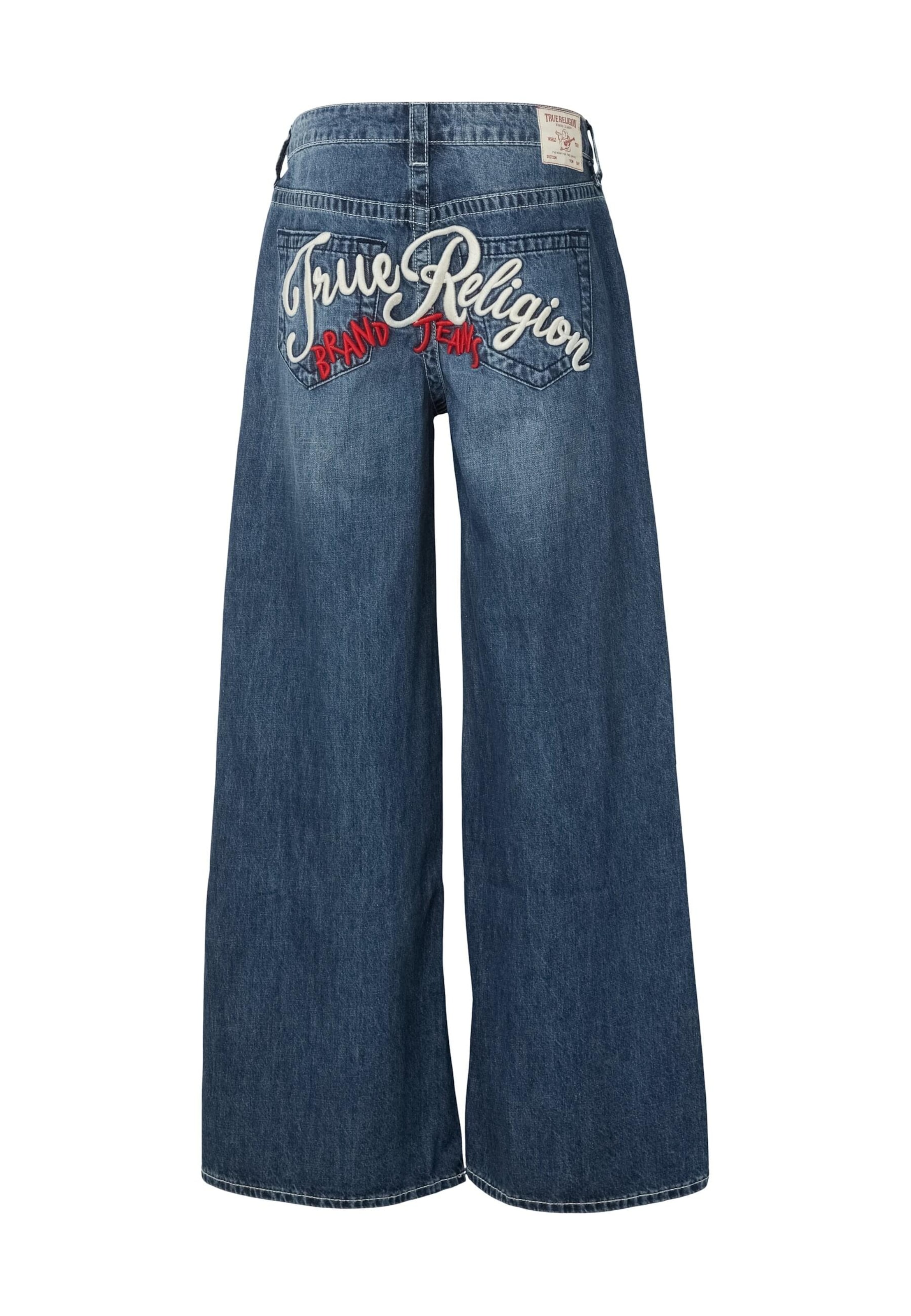 True Religion Wide Leg Jeans in Blau