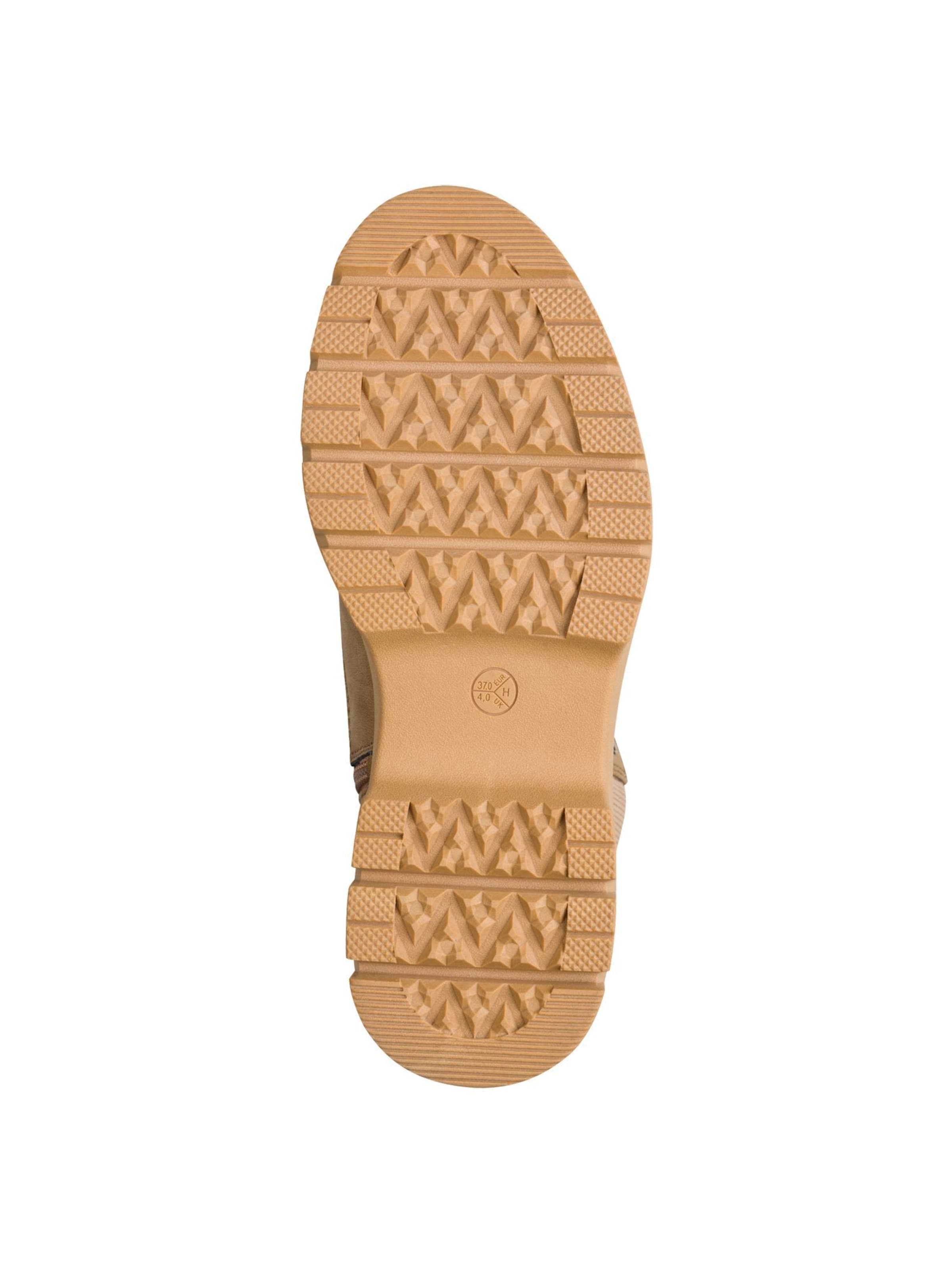 JANA Ниски ботуши с връзки в кафяво